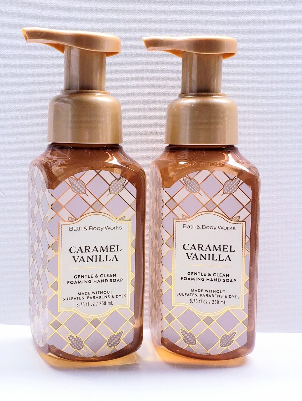 Bath & Body Works CARAMEL VANILLA Gentle & Clean Foaming Hand Soap (2 Pcs)